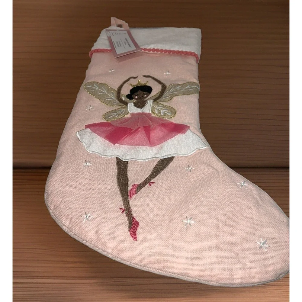 NWT CUPCAKES & CASHMERE NUTCRACKER CHRISTMAS Stocking Sugar Plum Fairy Pink